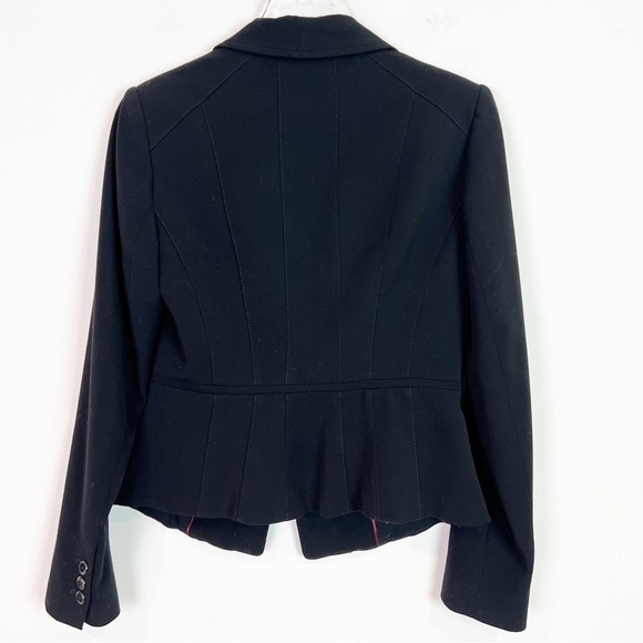 WHITE HOUSE BLACK MARKET PONTE KNIT VERSATILE BLACK BLAZER JACKET WOMENS SZ 2 - Picture 6 of 6